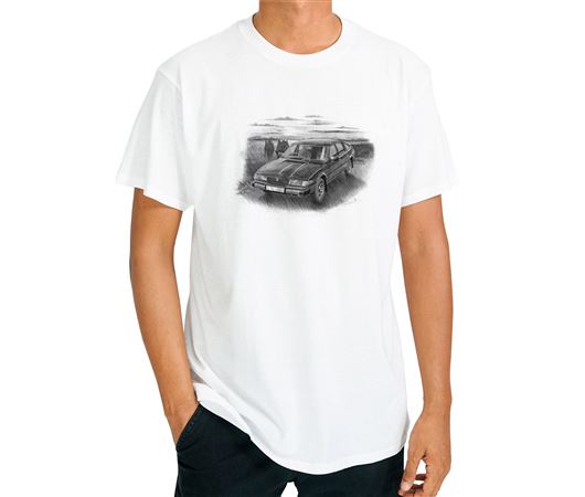 Rover SD1 Mk1 - T Shirt in Black & White